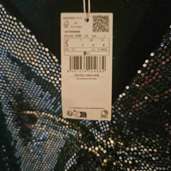 NWT Mango Pursed Sequined Dress - Size 4 - Picture 11 of 11